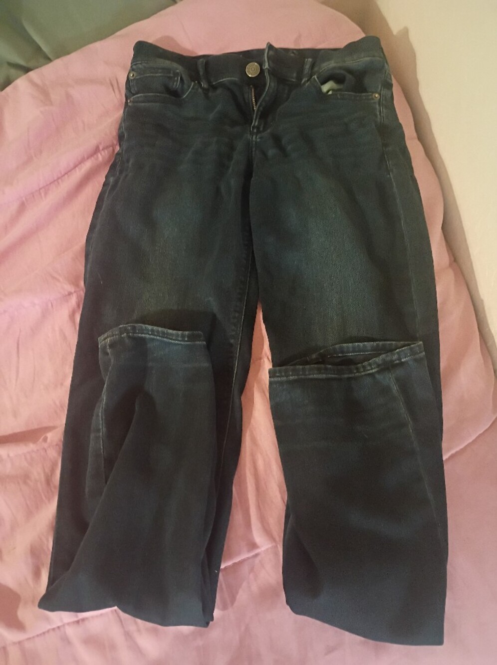 Express Dark Low Flare Jeans